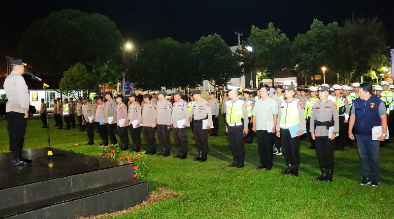 Polres Lubuk Linggau Gelar Apel Malam Siaga, Jaga Keamanan dan Ketertiban Kota
