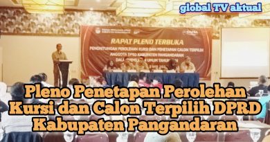 Pleno Penetapan Perolehan Kursi dan Calon Terpilih DPRD Kabupaten Pangandaran 