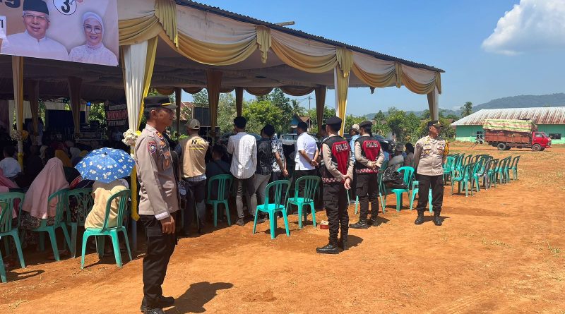 Polres Musi Rawas Kerahkan Puluhan Personel Amankan Kampanye Pasangan Cagub dan Cawagub Sumsel