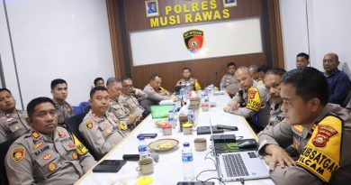 Secara Virtual, Polres Musi Rawas Ikuti Launcing Gerakan Nasional Pangan Merah Putih Menuju Swasembada Pangan Polri