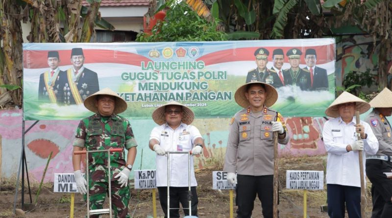 Polres Lubuk Linggau Launching Gugus Tugas Polri Mendukung Ketahanan Pangan