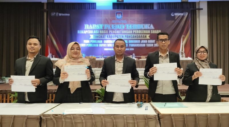 KPU Pangandaran Selesai Gelar Pleno Rekapitulasi Suara Pilkada 2024