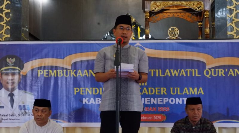 Pembukaan Program Tilawatil Qur’an dan Pendidikan Kader Ulama Resmi Dimulai di Masjid Agung Jeneponto